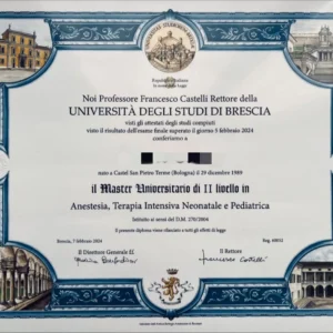 意大利布雷西亚大学毕业证书Università degli Studi di BRESCIA照片