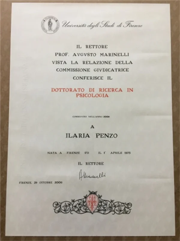 意大利佛罗伦萨大学毕业证书Università degli Studi di FIRENZE照片