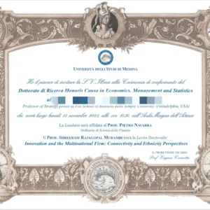 意大利墨西拿大学毕业证书Università degli Studi di MESSINA照片