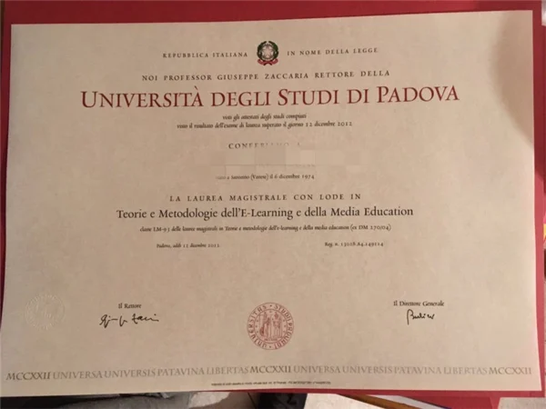 意大利帕多瓦大学毕业证书Università degli Studi di PADOVA照片