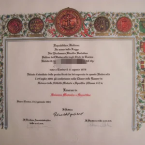 意大利帕维亚大学毕业证书Università degli Studi di PAVIA照片