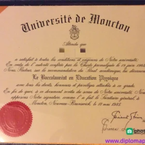 加拿大蒙克顿大学毕业证书Université de Moncton照片