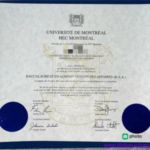 加拿大蒙特利尔大学毕业证书Université de Montréal照片