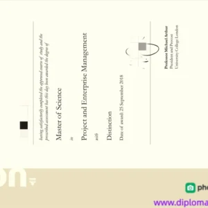 英国伦敦大学学院毕业证书University College London照片