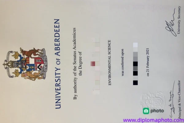 英国阿伯丁大学毕业证书University of Aberdeen照片