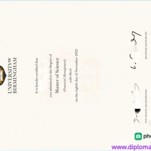 英国伯明翰大学毕业证书University of Birmingham照片