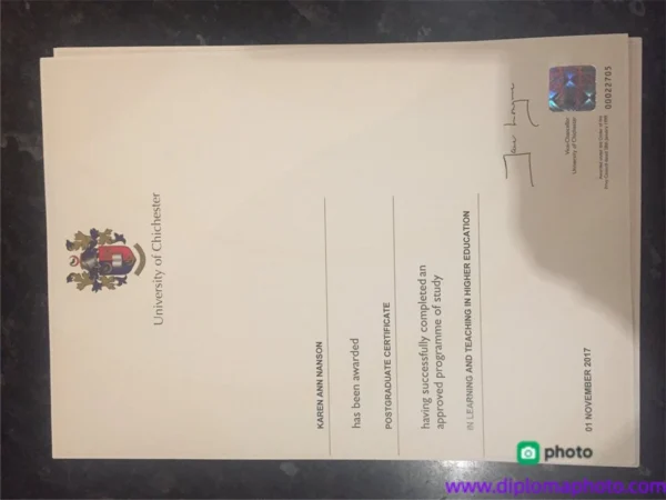 英国奇切斯特大学毕业证书University of Chichester照片