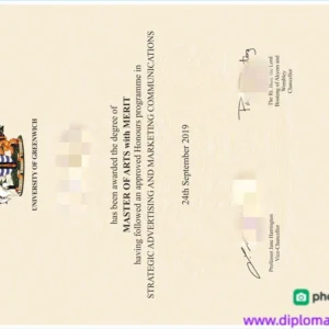 英国格林威治大学毕业证书University of Greenwich照片