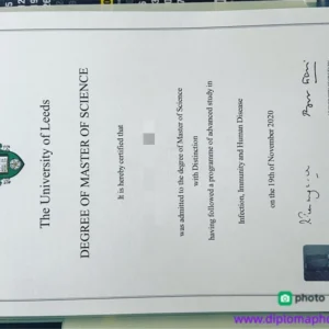英国利兹大学毕业证书University of Leeds照片