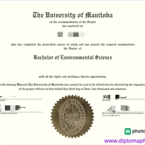 加拿大曼尼托巴大学毕业证书The University of Manitoba照片