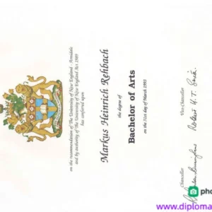 澳洲新英格兰大学毕业证书University of New England照片