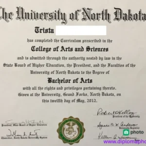 美国北达科他大学毕业证书University of North Dakota照片