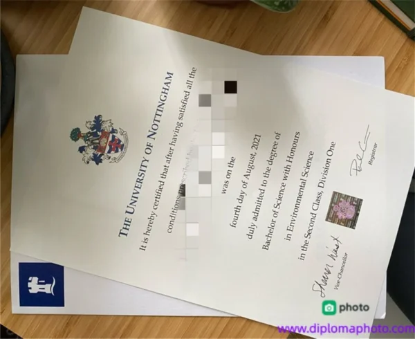 英国诺丁汉大学毕业证书University of Nottingham照片