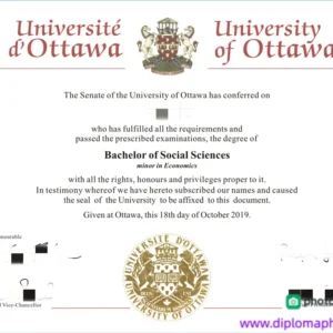 加拿大渥太华大学毕业证书University of Ottawa照片