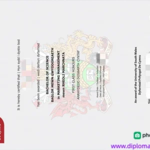 英国南威尔士大学毕业证书University of South Wales照片