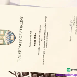 英国斯特林大学毕业证书University of Stirling照片