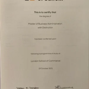 英国萨福克大学毕业证书University of Suffolk照片