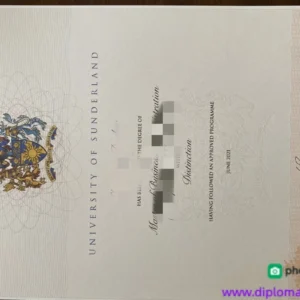 英国桑德兰大学毕业证书University of Sunderland照片