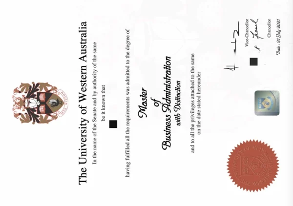 澳洲西澳大学毕业证书University of Western Australia照片
