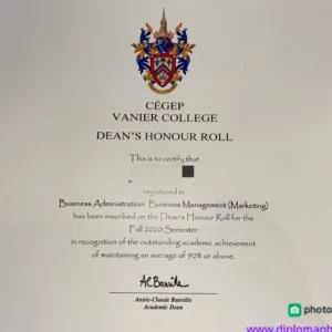 加拿大瓦尼埃学院毕业证书Vanier College照片