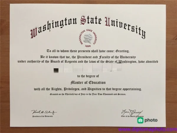 美国华盛顿州立大学毕业证书Washington State University照片
