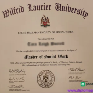 加拿大劳里埃大学毕业证书Wilfrid Laurier University照片
