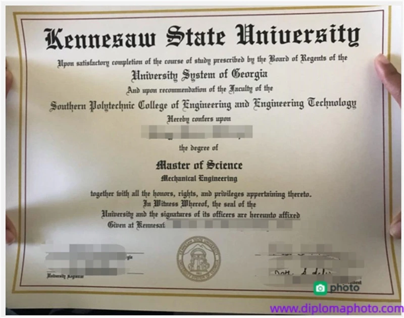 美国肯尼索州立大学毕业证书Kennesaw State University照片