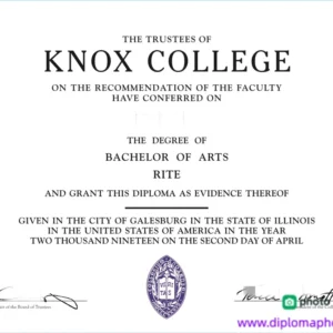美国诺克斯学院毕业证书Knox College照片