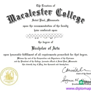 美国麦卡莱斯特学院毕业证书Macalester College照片