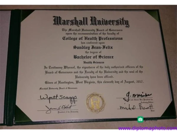 美国马歇尔大学毕业证书Marshall University照片