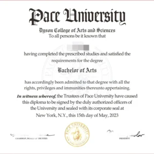 美国佩斯大学毕业证书Pace University照片
