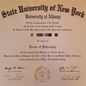 美国纽约州立大学奥尔巴尼分校毕业证书State University of New York at Albany照片