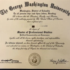 美国乔治华盛顿大学毕业证书The George Washington University照片