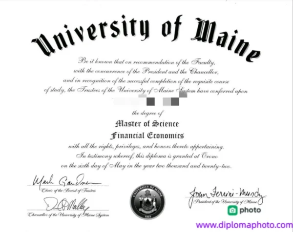 美国缅因大学毕业证书The University of Maine照片