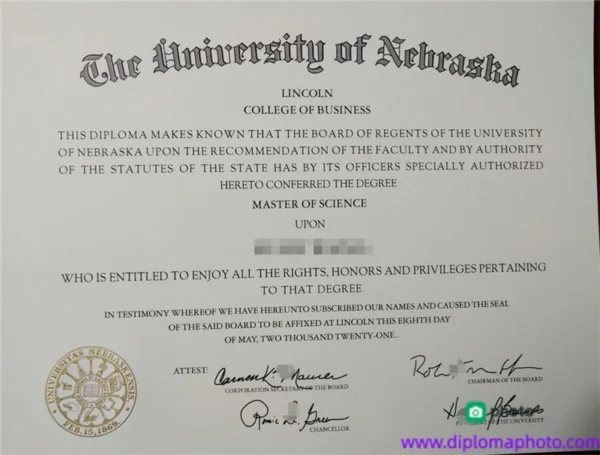 美国内布拉斯加大学林肯分校毕业证书The University of Nebraska-Lincoln照片