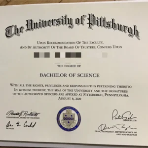 美国匹兹堡大学毕业证书The University of Pittsburgh照片