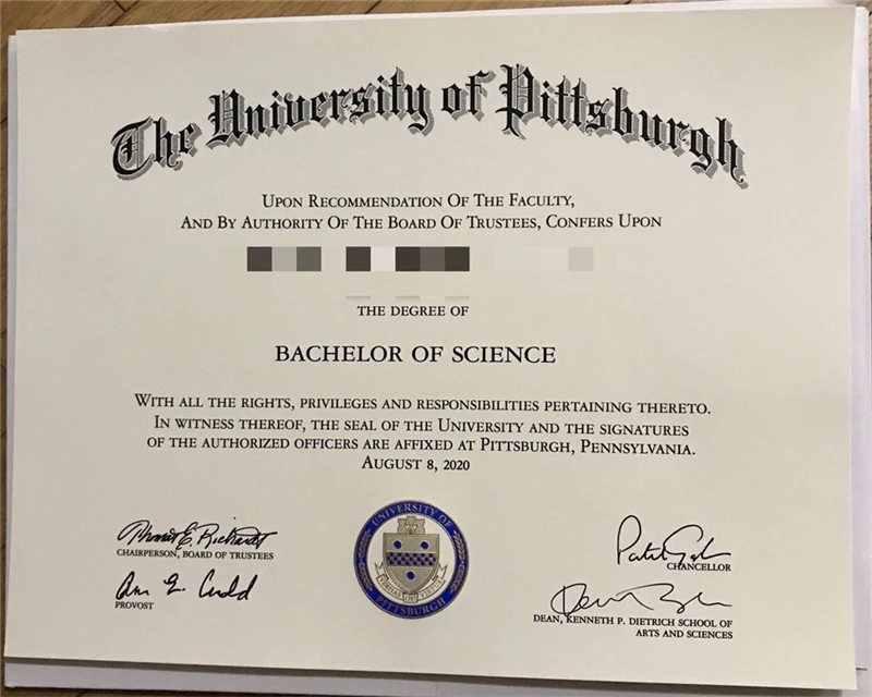 美国匹兹堡大学毕业证书The University of Pittsburgh照片