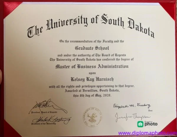 美国南达科他大学毕业证书The University of South Dakota照片