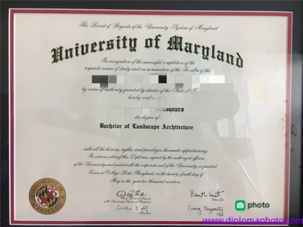 美国马里兰大学帕克分校毕业证书University of Maryland, College Park照片