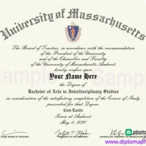 美国马萨诸塞大学阿默斯特分校毕业证书University of Massachusetts Amherst照片