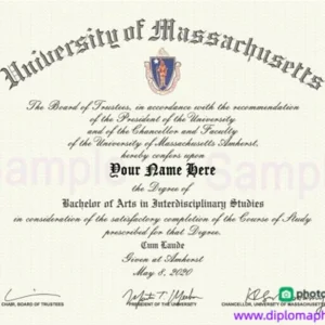 美国马萨诸塞大学波士顿分校毕业证书University of Massachusetts Boston照片