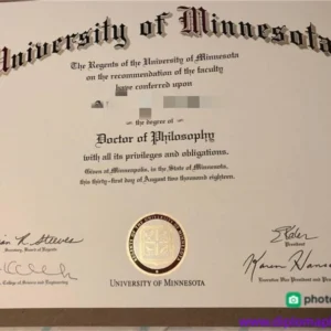 美国明尼苏达大学双城分校毕业证书University of Minnesota, Twin Cities照片