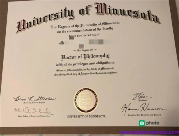 美国明尼苏达大学双城分校毕业证书University of Minnesota, Twin Cities照片