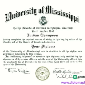 美国密西西比大学毕业证书University of Mississippi照片