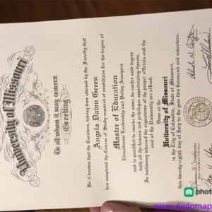 美国密苏里大学哥伦比亚分校毕业证书University of Missouri-Columbia照片