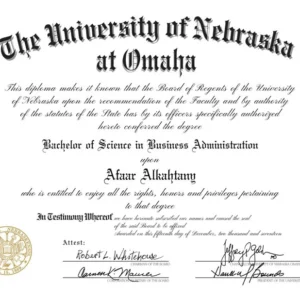 美国内布拉斯加大学奥马哈分校毕业证书University of Nebraska-Omaha照片