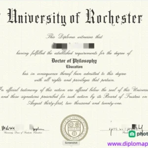 美国罗切斯特大学毕业证书University of Rochester照片