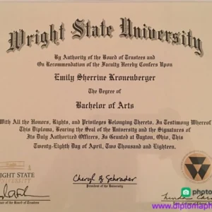 美国莱特州立大学毕业证书Wright State University照片
