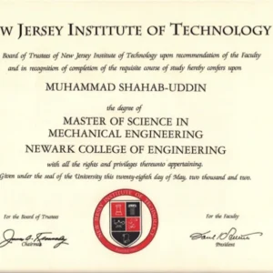 美国新泽西理工学院毕业证书New Jersey Institute of Technology照片
