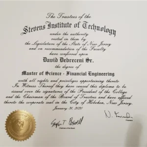 美国史蒂文斯理工学院毕业证书Stevens Institute of Technology照片